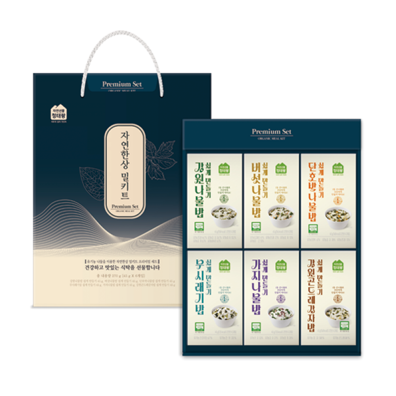 강원더몰,강원도 별미밥 세트 (강원나물밥, 더덕비빔밥, 시래기보리밥, 매운잡채밥, 한우잡채밥, 한우불고기덮밥)